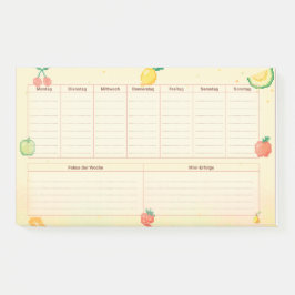 Bloco De Notas Pixelfrüchte Wochenplaner