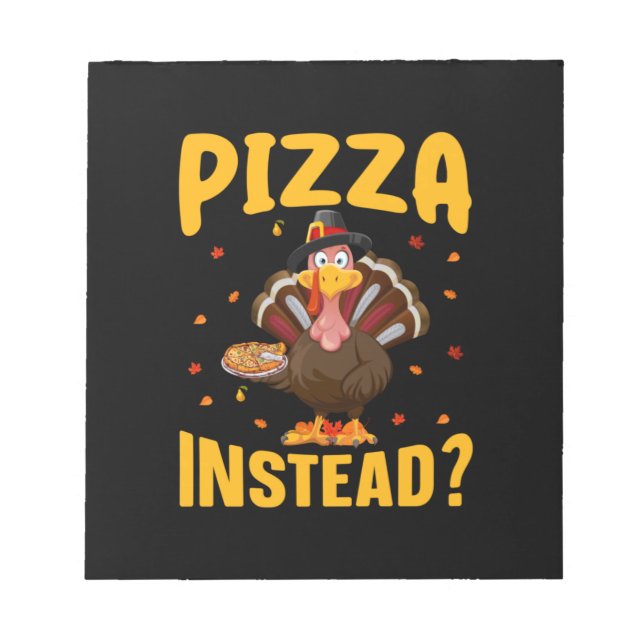 Bloco De Notas Pizza de Ação de Graças (Frente)