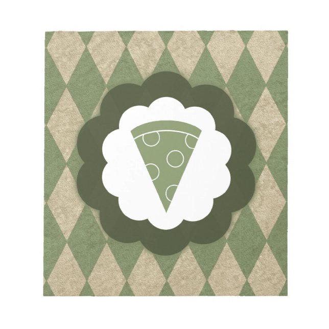 Bloco De Notas pizza vintage (Frente)