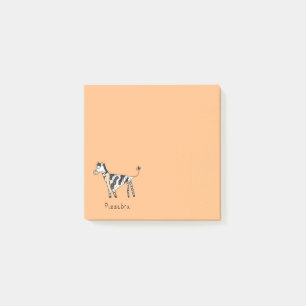 Bloco De Notas Pizza Zebra Crianças Desenho Animado Fofo
