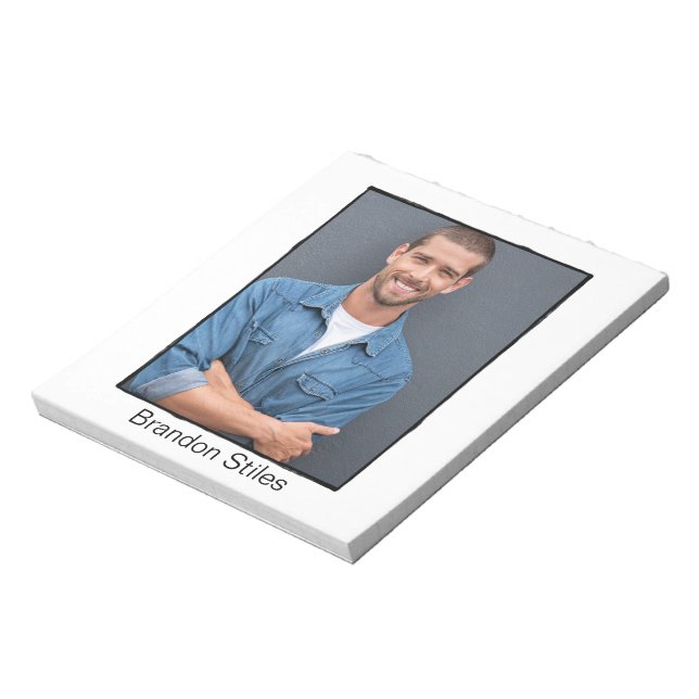 Bloco De Notas Placa de Autografo do Ator | Borda retrógrada clás (Invertido)