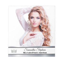 Bloco De Notas Placa de Autografo Silver Shine