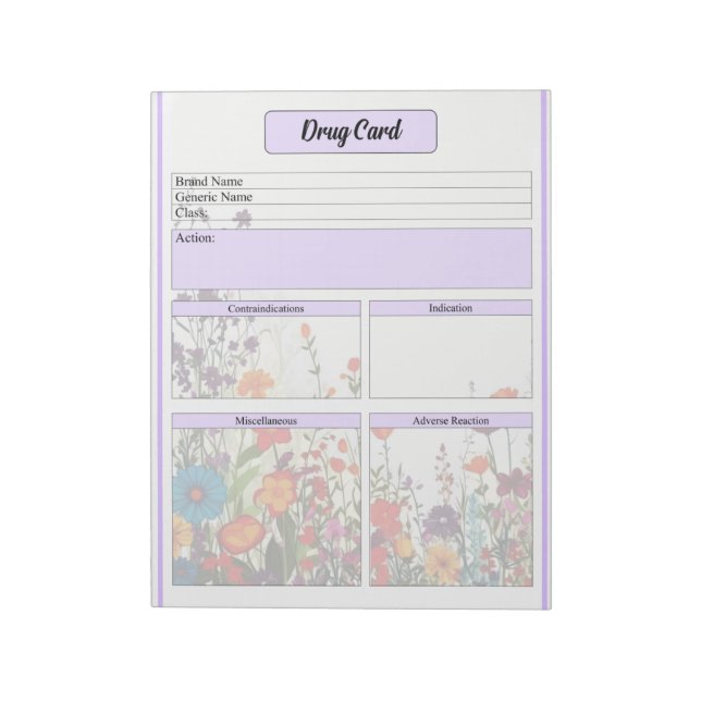 Bloco De Notas Placa de _Drogas para Jardim Roxo Bloqueando (Invertido)