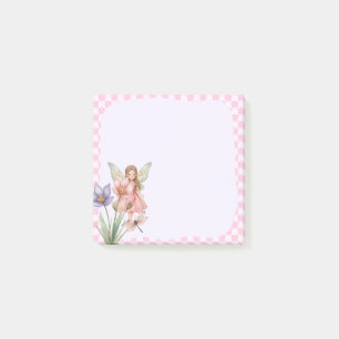Bloco De Notas Placa de Memória de Fada Rosa - Nota Encantadora T