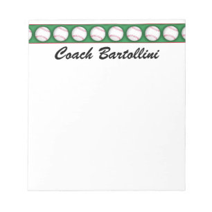 Bloco De Notas Placa de Nota do Baseball Escolar - SRF