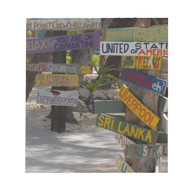 Bloco De Notas Placa Indicativa Rum Point Grand Cayman (Frente)