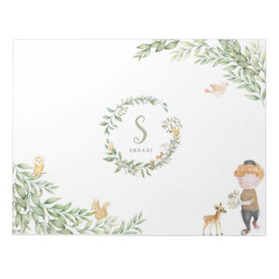 Bloco De Notas Placemats de Animais da Floresta Upsherin