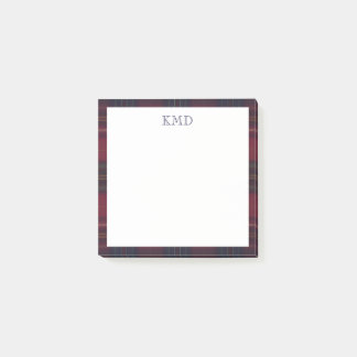 Bloco De Notas Plaid Elegant Notes