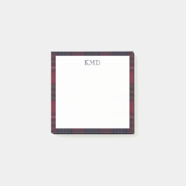 Bloco De Notas Plaid Elegant Post-It Notes