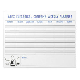 Bloco De Notas Planador Semanal Eletrônico. Título Personalizado.