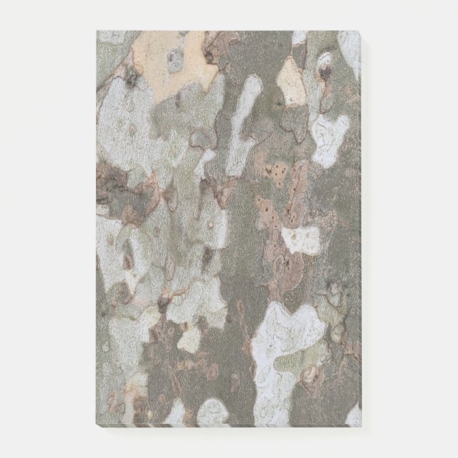 Bloco De Notas Plane tree camouflage looks bark pattern post-it n (Frente)