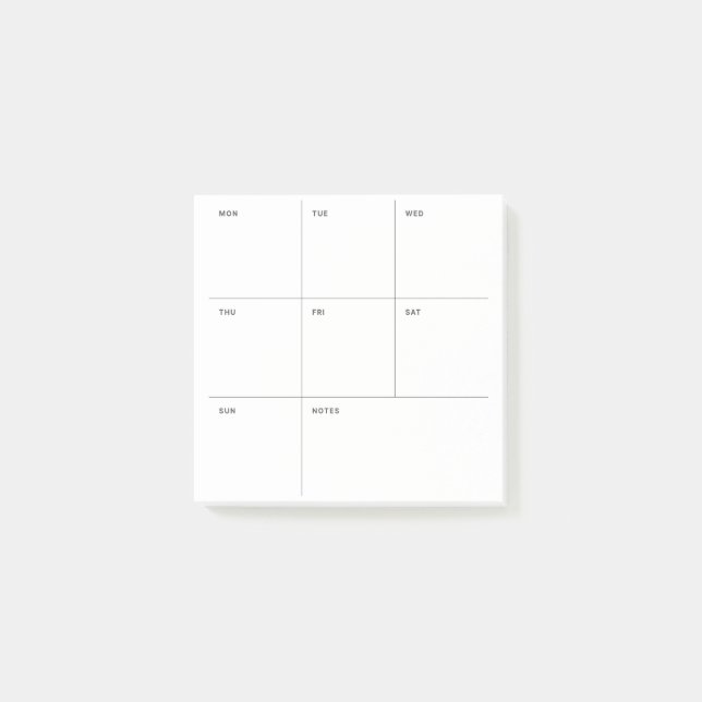 Bloco De Notas Planeador de Estudo Semanal (Frente)