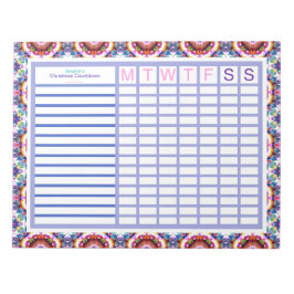 Bloco De Notas Planeador de Meninas ADHD de Natal Personalizado