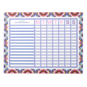 Bloco De Notas Planeador de Meninas ADHD de Natal Personalizado