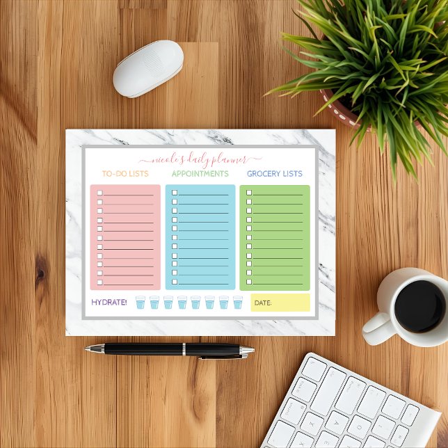 Bloco De Notas Planeador Diário de Mármore Bonito (Criador carregado)