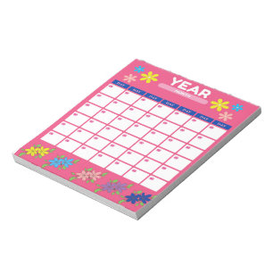 Bloco De Notas Planeador Elegante para um Ano Belamente Organizad