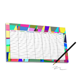 Bloco De Notas Planeador semanal colorido