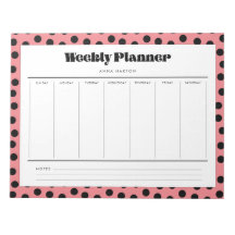 Planeador semanal de bolinhas retrô simples