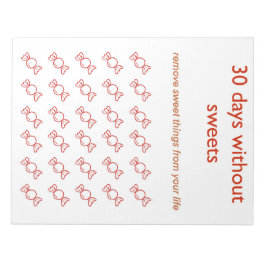 Bloco De Notas planejador 30 dias sem açúcar