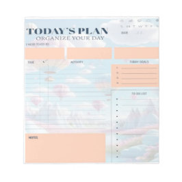 Bloco De Notas Planejador atual - Organização diária simples e ef