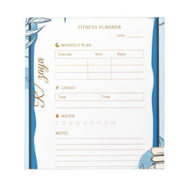 Bloco De Notas Planejador clássico dourado pastel fofo azul fitne