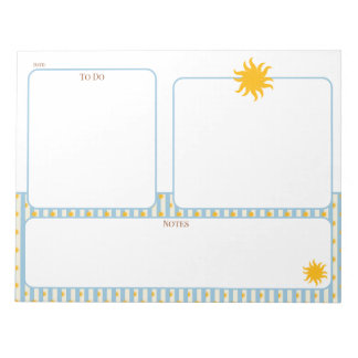 Bloco de Notas Planejador com Estilo Gold Sunburst