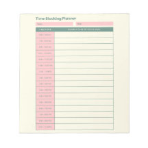 Planejador de Bloqueio de Tempo Mínimo Layout Rosa