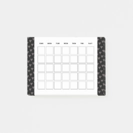 Bloco De Notas planejador de calender mensal pequeno