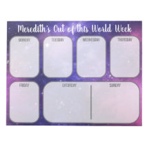 Planejador de Céu Noturno do Espaço Exterior Roxo 