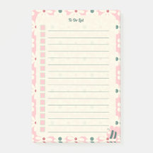 Planejador de Lista de Tarefas Floral Pastel Desig