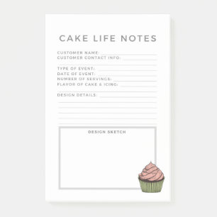 Bloco De Notas Planejador de Nota do Bake Life Sticky