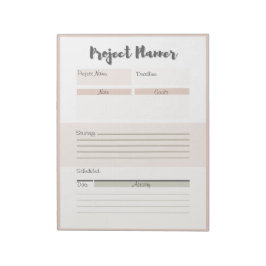 Bloco De Notas Planejador de Projeto Personalizado