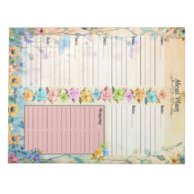 Planejador de Refeições de 7 Dias May Flowers