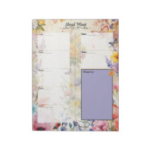 Planejador de Refeições Sem Linhas Secret Garden 7