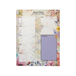 Bloco De Notas Planejador de Refeições Sem Linhas Secret Garden 7
