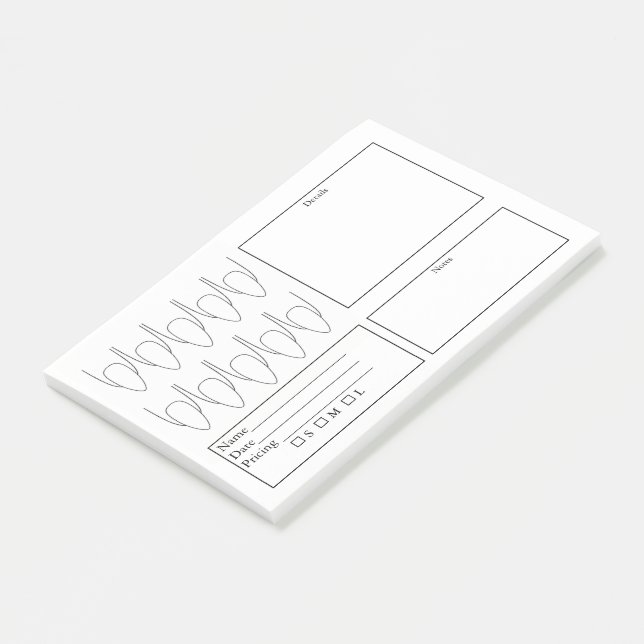 Bloco De Notas Planejador de unhas (Inclinado)
