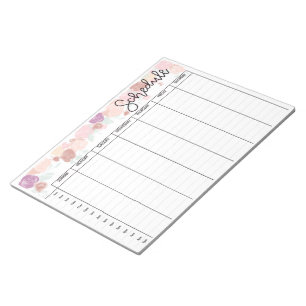 Bloco De Notas Planejador de Vazio semanal