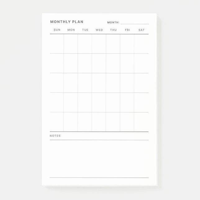 Bloco De Notas Planejador de Vida Mensal (Frente)