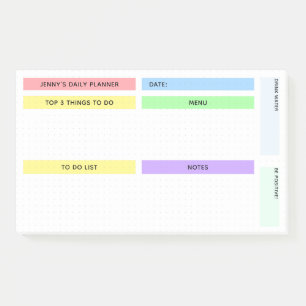 Bloco De Notas Planejador diário colorido