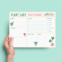 Bloco de Notas Planejador Diário da Plant Lady