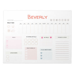 Bloco De Notas Planejador Diário de Arquivamento Personalizado