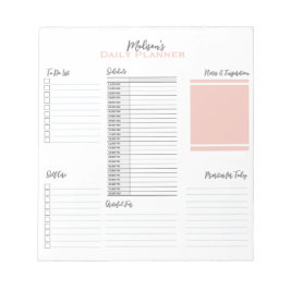 Bloco De Notas Planejador Diário de Lista de Tarefas Personalizad