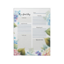 Planejador Diário Elegante com Borda Floral