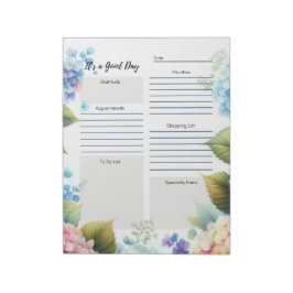 Bloco De Notas Planejador Diário Elegante com Borda Floral