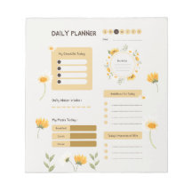 Planejador Diário Floral com Girassóis e Margarida