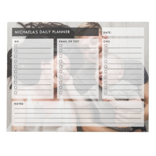Bloco De Notas Planejador Diário Personalizado com Foto e Texto C
