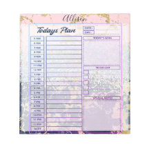 Planejador diário personalizado com glitter e márm