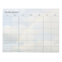 Planejador mensal do céu minimalista, título perso