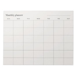 Bloco De Notas Planejador mensal minimalista, título personalizad