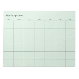 Bloco De Notas Planejador mensal minimalista, título personalizad